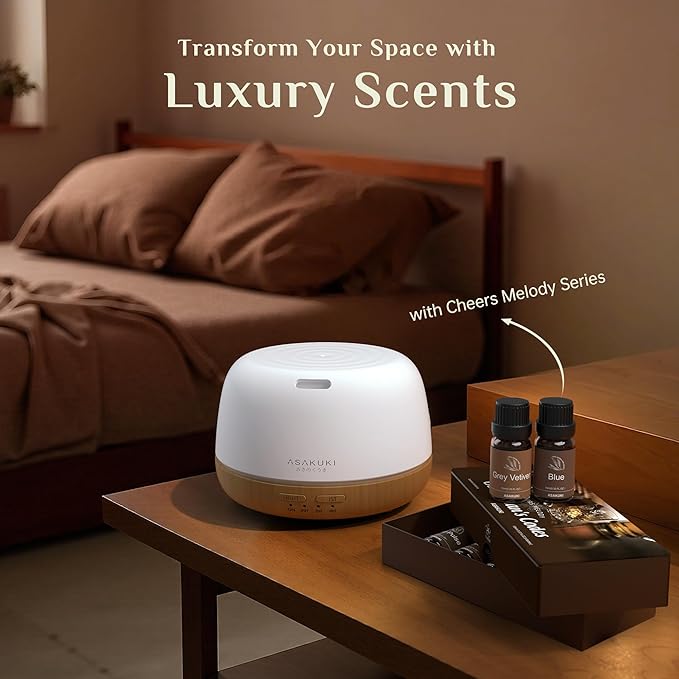 ASAKUKI Essential Oils Set – 6×10ml Cologne-Inspired Unisex Fragrance Oils for Diffusers – Elegant, Clean, and Confident Scents Loved by Women and Men-Holiday & Christmas Gift Choice