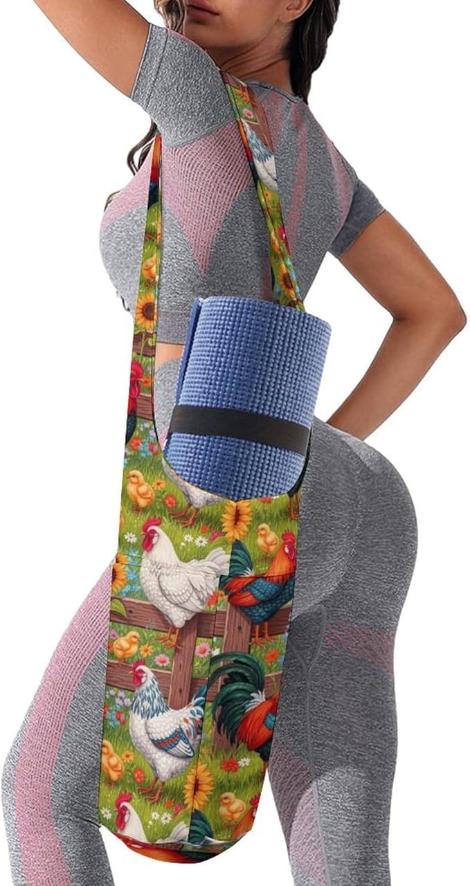 Aiyoolee Yoga Mat Bag with Large Pocket, Strap Bag Carriers for Women
