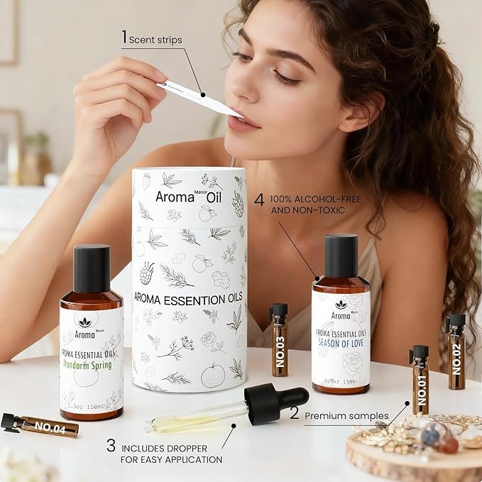 Hotel Diffuser Oil - Mandarin Spring Essential Oils for Scent Diffuser - Tangerine, Lime, Gardenia, Green Grass -Home Luxury Scents Aroma Fragrance for Home, Office