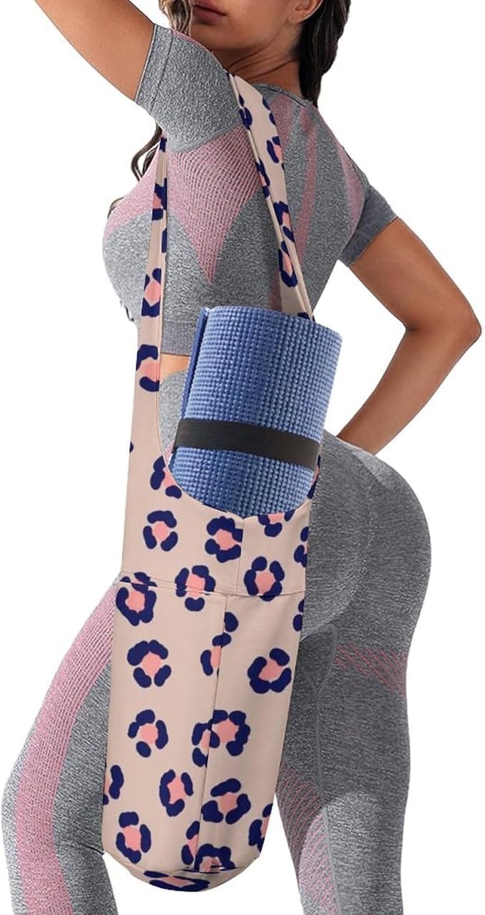Meaudiwes Stylish Yoga Mat Bag for Women Exercise Mat Holder with Shoulder Strap Yoga Mats Totes Sports Storage Bag
