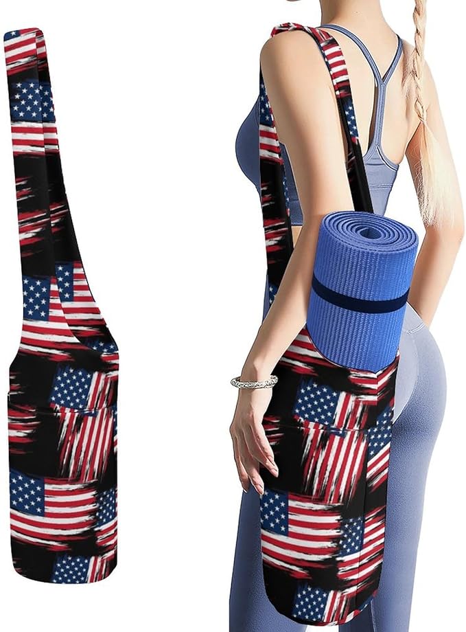 Aiyoolee Fashion Yoga Mat Bag with Large Pocket, Long Tote Yoga Bag Fit Most Mats Accessories