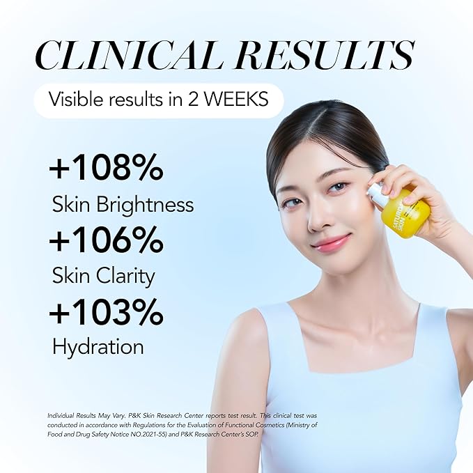 Saturday Skin Yuzu Vitamin C Serum for Face – Brightening Serum Hyaluronic Acid, Peptides & Niacinamide, Vitamin C Glass Skin Peptide Serum, Korean Beauty Vitamin C Serum, Korean Skin Care (30 ml)