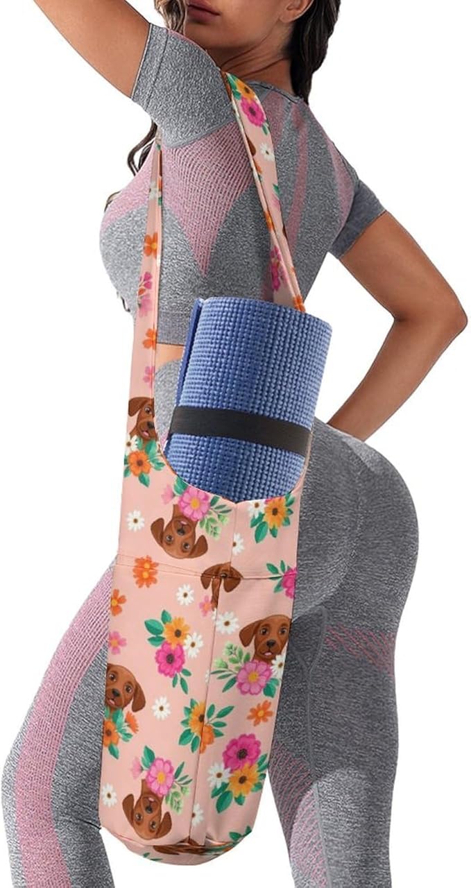 Meaudiwes Large Size Yoga Mat Bag with Long Strap, Yoga Mats Carrier Storage Bag, Exercise Mat Holder Accessories