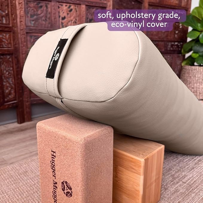 Hugger Mugger Standard Yoga Bolster - Firm, Supportive, Handmade, Durable