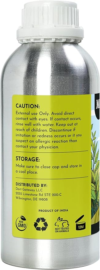 16 fl oz - Tea Tree Essential Oil (100% Pure & Natural) Large Aluminum Bottle for Aromatherapy, Diffuser, Candle & Soap Making - Minamino Blends
