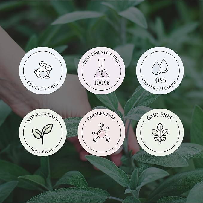 Lemongrass & Sage Essential Oils for Diffusers for Home, Nature-derived Essential Oil, Long-Lasting & Family-Friendly Diffuser Oils Scents, IFRA Certified, Cold Air & Ultrasonic - 0.33 oz