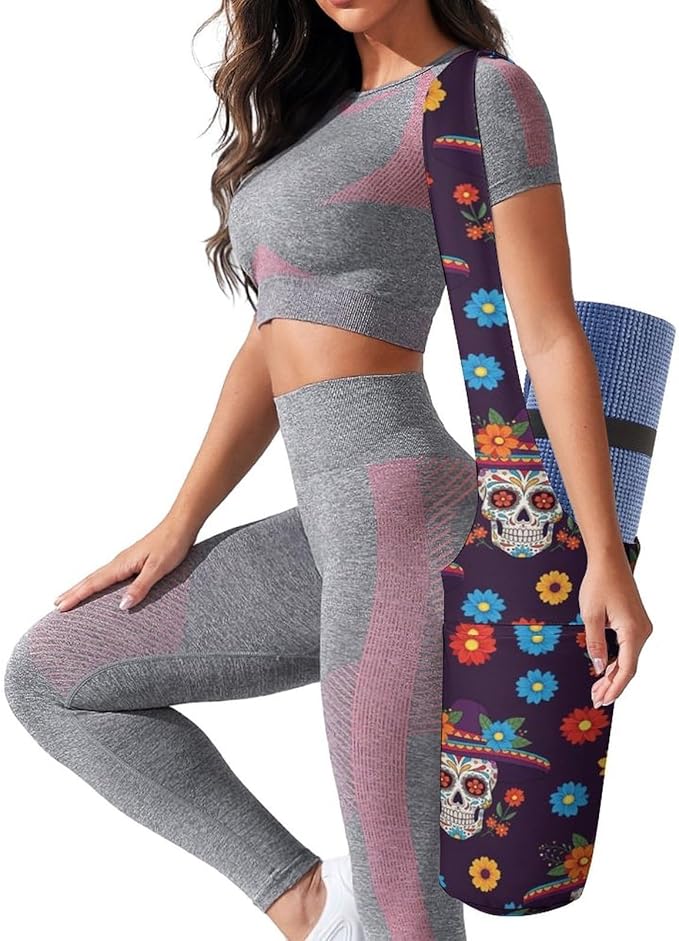 Meaudiwes Large Size Yoga Mat Bag with Long Strap, Yoga Mats Carrier Storage Bag, Exercise Mat Holder Accessories