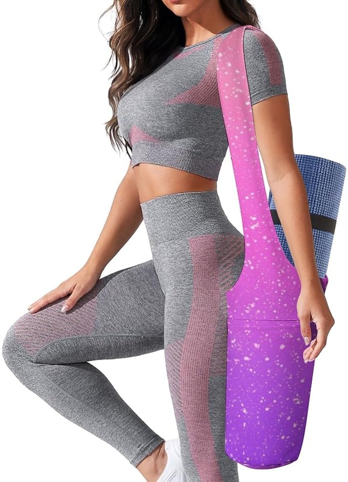 Meaudiwes Large Yoga Mat Bag Fit Most Size for Ladies Yoga Mats Carrier Bags Multi-Functional Exercise Mat Holder Storage Bag