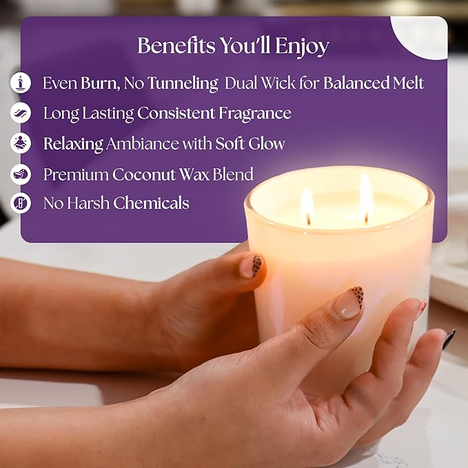 2-Wick Scented Candle, Long-Lasting Jar Candle for Home, Relaxing & Clean Burn, Coconut Wax Scented Candles, Gift Set for Women, Birthdays, Holidays – Mountain Trail 11 Oz