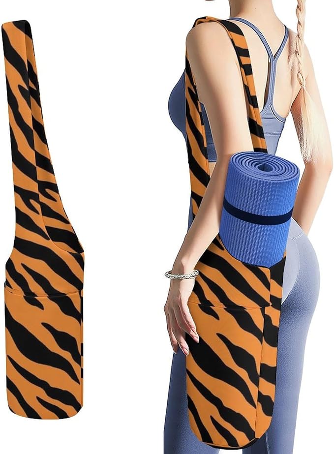 Meaudiwes Large Size Yoga Mat Bag with Long Strap, Yoga Mats Carrier Storage Bag, Exercise Mat Holder Accessories