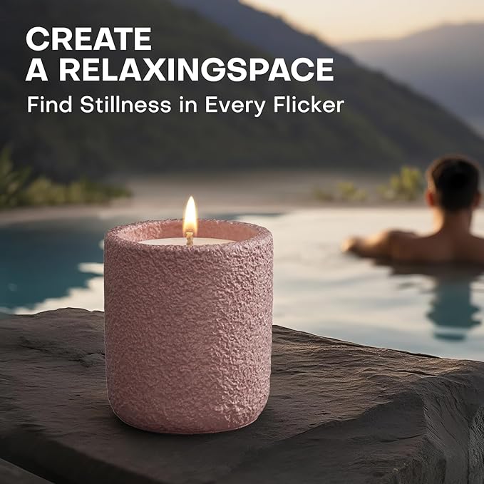 Scented Candles for Home, Natural Soy Wax Candle Gift, Non-Toxic Cement Jar Candles, Luxury Aromatherapy for Stress Relief, Gifts for Women and Men, Highly Scented, Lily Veil