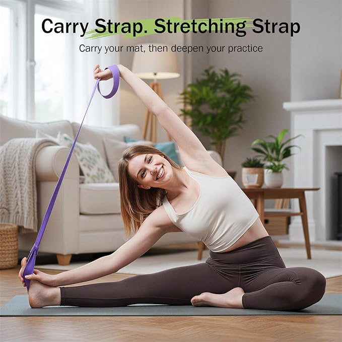 Slim Panda Yoga Mat Straps for Carrying, Adjustable Yoga Mat Carrier Sling Fits All Mats(Mat Not Included)