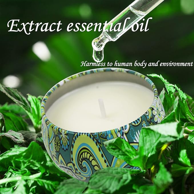 Aromatherapy Candles for Home Scented, 2 Pack 2.5 oz Natural Fresh Rosemary and Vanilla Scented Candles Gifts for Women, Portable Small Candles Gifts for Mother's Day, Birthday, Christmas