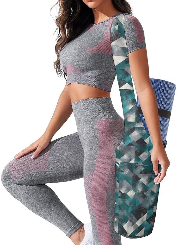 KKdskkds Lovely Pig And HeartYoga Mat Bag Large Opening Long Tote Yoga Mat with Pocket Fit Most Size Mats