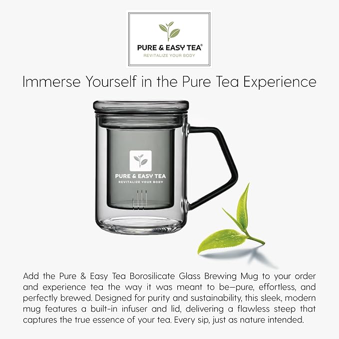 Pure And Easy Tea, Nighttime Nirvana, Sleep & Relaxation Herbal Tea, Caffeine-Free Whole-Leaf Blend with Chamomile, Lavender & Lemon Balm, Premium 20 Plant-Based Sachets