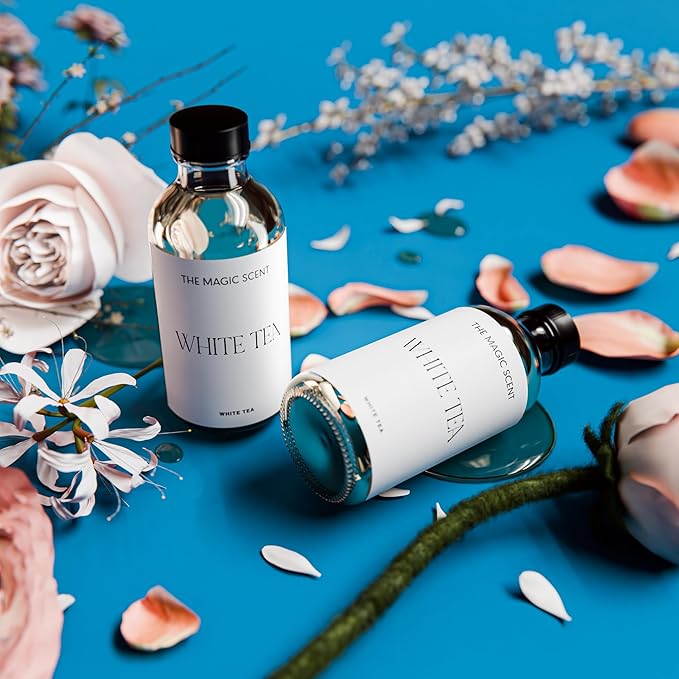 The Magic Scent White Tea Diffuser Oil - Hotel & Home Luxury Scents - Diffuser Oil Scents for Home Designed for Use in All Diffusers - 16.9 fl oz, 500 mL