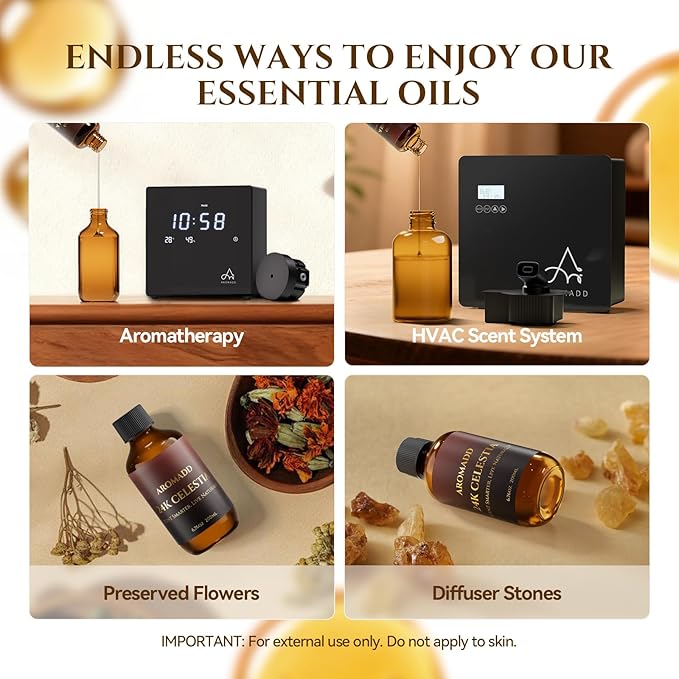 24K Celestia Diffuser Oil Inspired by Luxury Hotel Scent 6.76 Fl Oz (200ml), Aroma Diffuser & Hotel Fragrance Diffuser Oil, Essential Oil Diffuser for Aromatherapy, Long-Lasting
