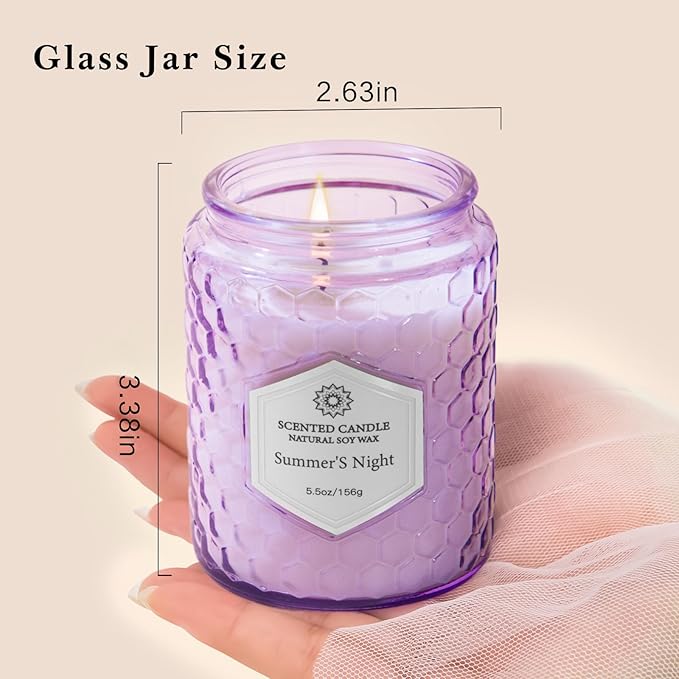 Candles for Home Scented, 6 Pack Aromatherapy Candles Gifts Sets for Women Birthday,33 oz Soy Wax 240 Hour Long Lasting Jar Candles for Christmas Thanksgiving Day