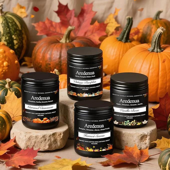 Odor Eliminating Candles | Vanilla Bean Scented Soy Candle for Home, Air Freshening & Cozy Vanilla Scent, Relaxing Home Scented Candles, Cozy Winter Candle Gift for Women & Men
