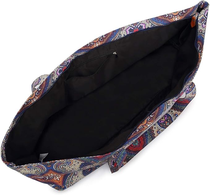 ELENTURE Large Yoga Mat Bag for Women Men, Travel Gym Bag for Pilates Office Beach Workout, Yoga Mat Tote Carrier with Mat Strap for 1/4" 1/2" Thick Exercise Yoga Mat