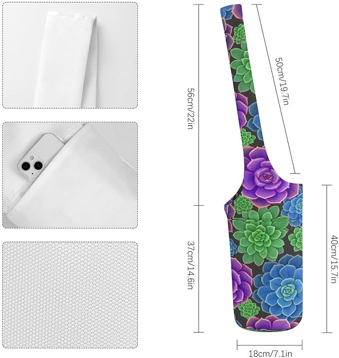 Aiyoolee Yoga Mat Bag for Women with Large Pocket, Yoga Gifts Accessories with Adjustable Shoulder Strap for Workout Stuff