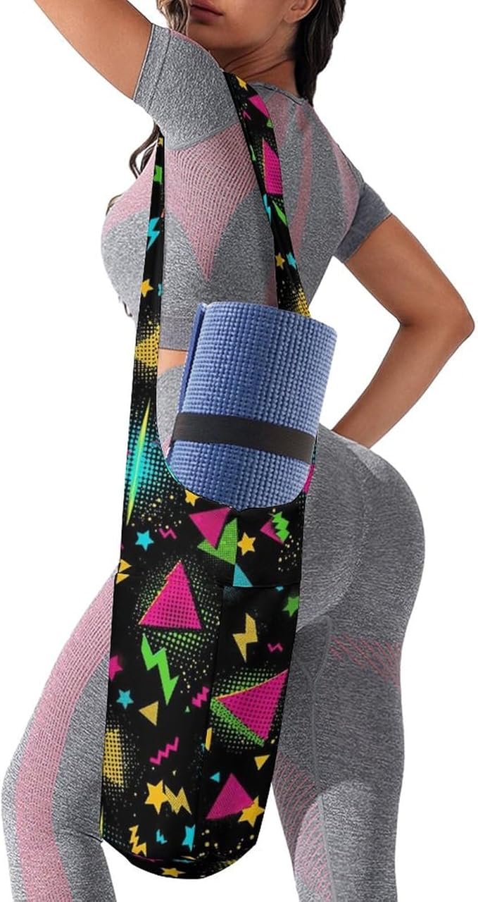 Aiyoolee Women's Portable Yoga Mat Bag Single Shoulder Carrier with Pocket for Gym Yoga Workout Travel