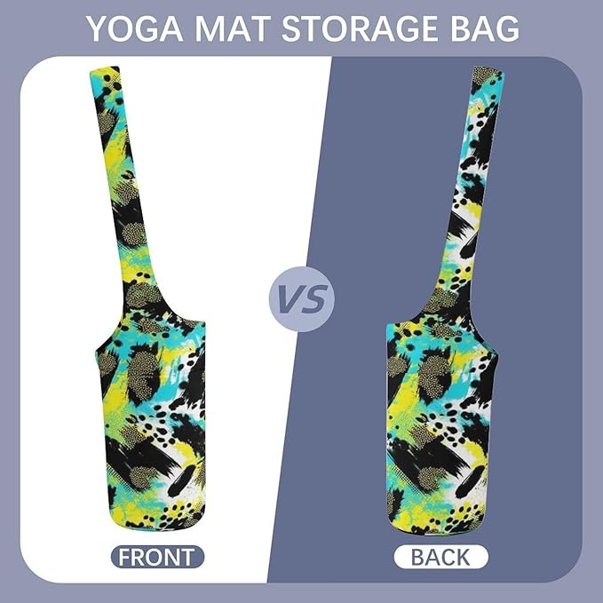 Aiyoolee Spacious Yoga Mat Storage Bag Single Shoulder Portable Carrier with Pocket for Gym Yoga Fitness