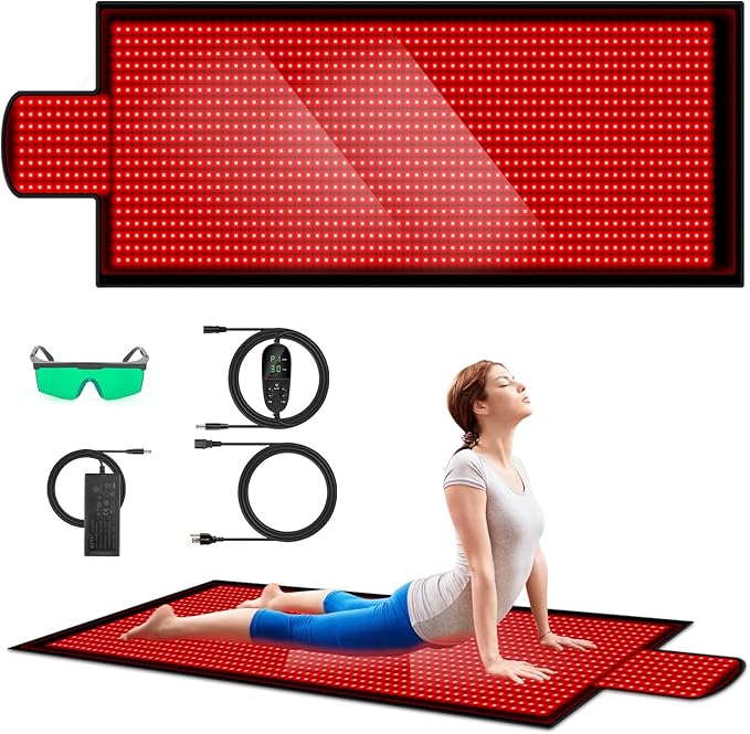 Large Red Light Therapy Mat for Full Body - 85" x 33" Extra Large Infrared Light Therapy Mat with 1400 LEDs, 660nm & 850nm Dual Wave, Timer & Pulse Modes - Ideal for Back Pain Relief, Muscle Recovery