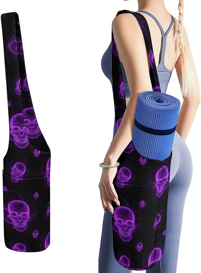 Aiyoolee Yoga Mat Bags, Large Tote Yoga Mat Carrier Holder with Water Bottle Pocket, Adjustable Shoulder Strap Storage Bag