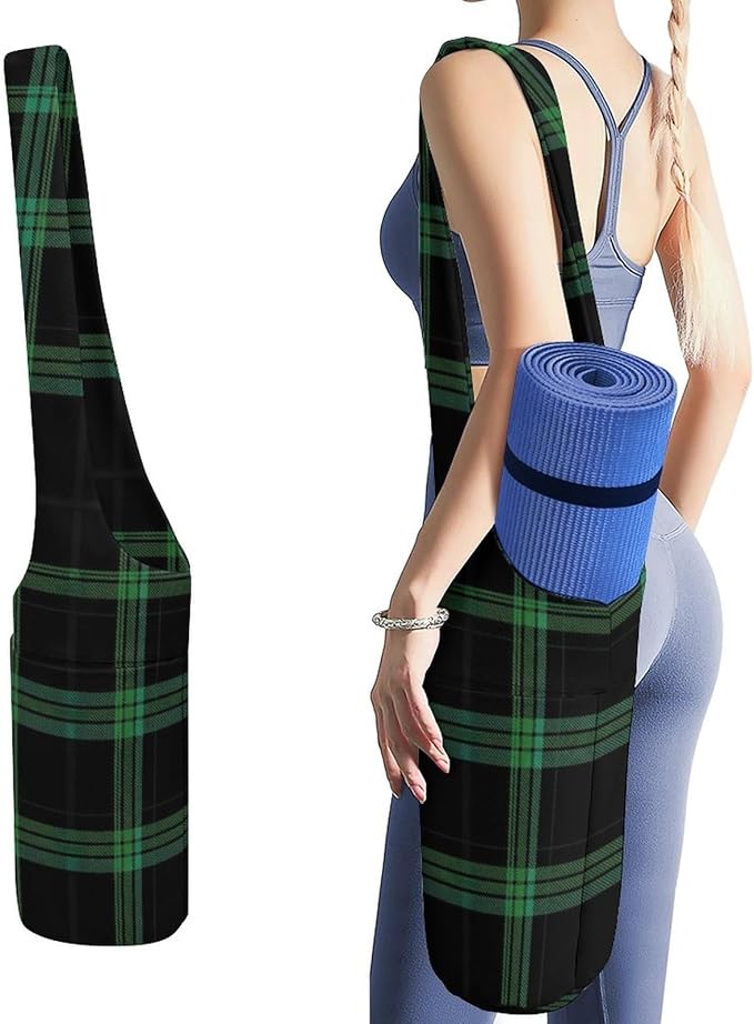 Aiyoolee Yoga Mat Bags, Large Tote Yoga Mat Carrier Holder with Water Bottle Pocket, Adjustable Shoulder Strap Storage Bag