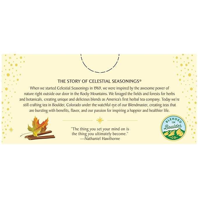 Celestial Seasonings Herbal Tea, Vermont Maple Ginger, Caffeine Free, 20 Count (Pack of 6)