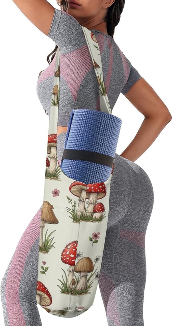 Meaudiwes Large Size Yoga Mat Bag with Long Strap, Yoga Mats Carrier Storage Bag, Exercise Mat Holder Accessories