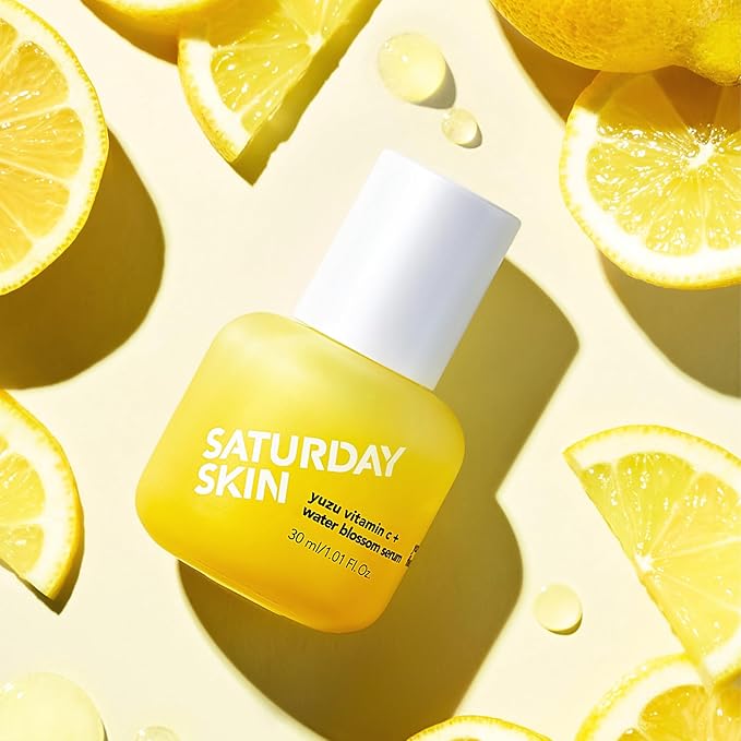 Saturday Skin Yuzu Vitamin C Serum for Face – Brightening Serum Hyaluronic Acid, Peptides & Niacinamide, Vitamin C Glass Skin Peptide Serum, Korean Beauty Vitamin C Serum, Korean Skin Care (30 ml)