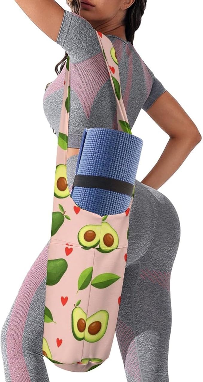 Aiyoolee Yoga Mat Bags, Large Tote Yoga Mat Carrier Holder with Water Bottle Pocket, Adjustable Shoulder Strap Storage Bag