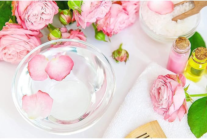 Rose Hydrosol - 128 oz - 1 Gallon - Pure, Steam Distilled, All Natural, Non GMO, Alcohol Free, Bulk Hydrating Toning Cleansing Floral Water Spray Mist Toner for Face Pores Locs Hair Body - OPO