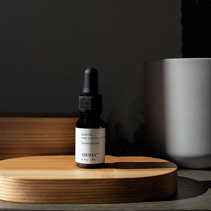 AromaTech Santal & The Hotel Set | Gift Set of Aroma Diffuser Essential Oils Blend of Santal Cardamom, Papyrus, Musk | The Hotel Peach, Red Rose, Pine - 10 Milliliter