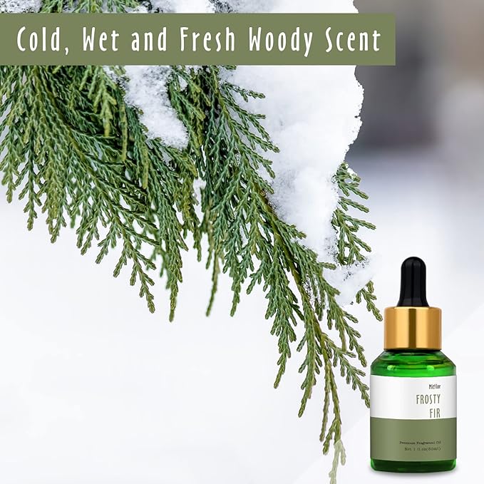 Frosty Fir Fragrance Oil, MitFlor Single Diffuser Essential Oil, Large Size Premium Grade Fragrance Oil for Soap & Candle Making, Aromatherapy Oil, Refreshing & Forest Scent for Home Fragrance, 30ml