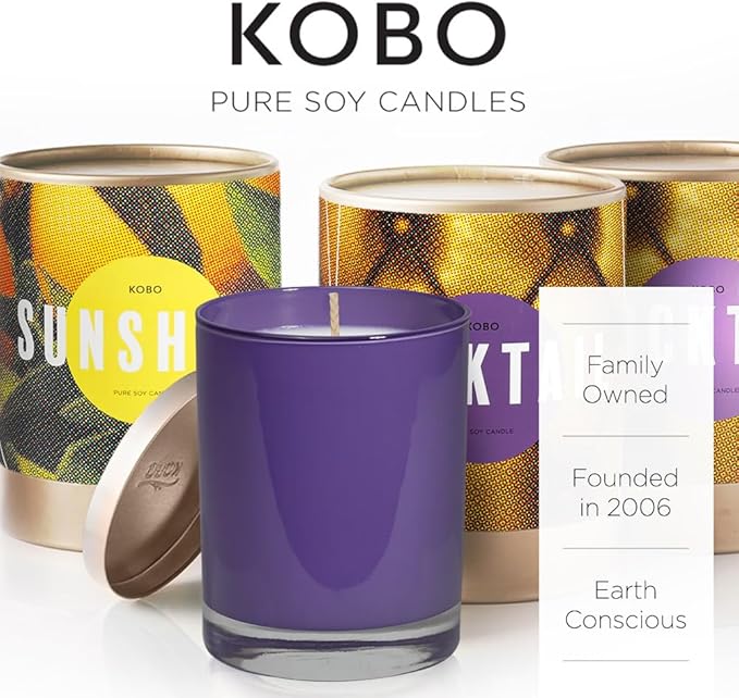 KOBO Cocktail Scented Candle for Home (11 oz) – 100% Pure Soy Candle – 80-Hour Long-Lasting, Clean Burn Time – All Natural, Vegan, Non-GMO