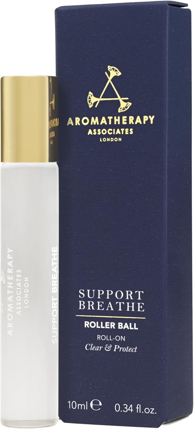 Aromatherapy Associates Support Breathe Roller Ball. Premium Blend of Pine, Tea Tree and Eucalyptus Essential Oils to Ease Tension and Refresh the Senses on the Go (0.34 fl oz)