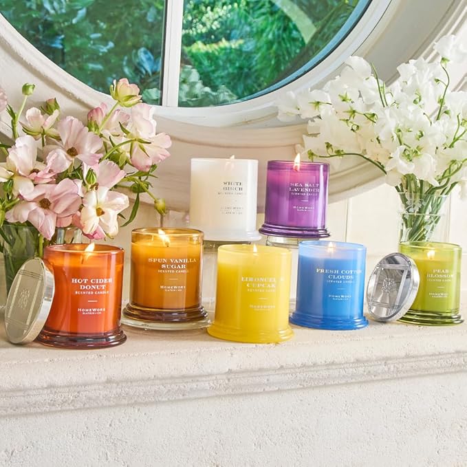 HomeWorx by SLATKIN + CO. Candle- Limoncello Cupcake, 8 oz. Premium Scented Candle - 25-35 Hours Burn Time