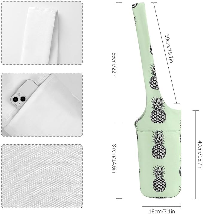 Meaudiwes Large Yoga Mat Bag Fit Most Size for Ladies Yoga Mats Carrier Bags Multi-Functional Exercise Mat Holder Storage Bag