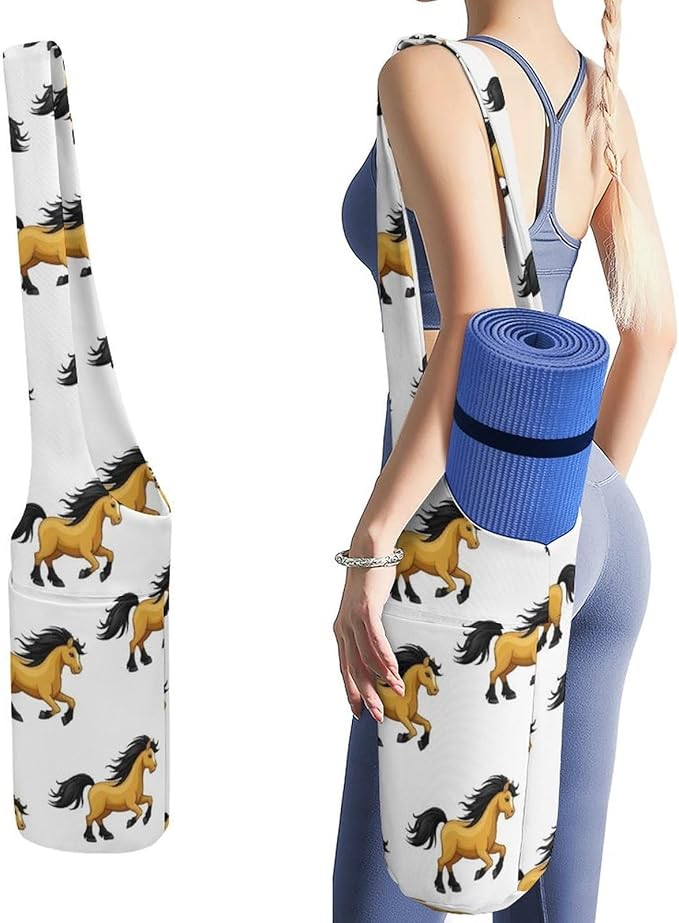 Meaudiwes Stylish Yoga Mat Bags Sports Yoga Totes Fits Most Size Mats Exercise Mat Carrier Storage Bag Yoga Gifts for Women