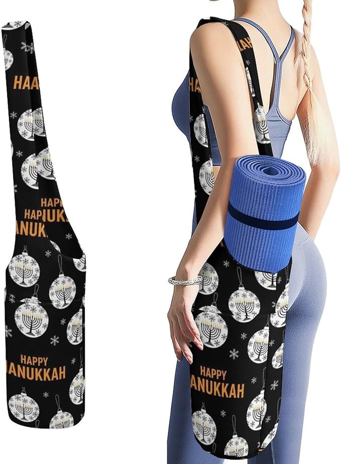 Aiyoolee Women's Portable Yoga Mat Bag Single Shoulder Carrier with Pocket for Gym Yoga Workout Travel