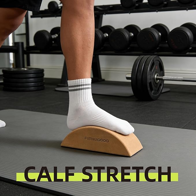 2 Pack Half Moon Recovery Block & Calf Stretching- Improve Balance, Stability & Foot Mobility/Calf Stretcher for Plantar Fasciitis Relief/Yoga & Pilates Balance Trainer