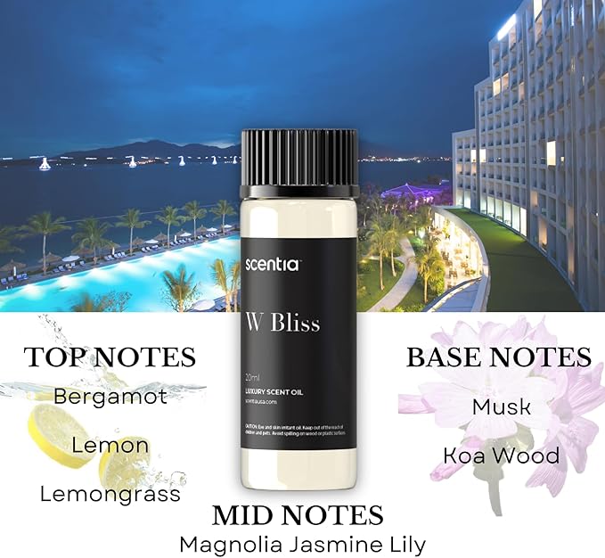 Diffuser Oil | Aromatherapy Fragrances Inspired by 5-Star Iconic Retreat | Essential Oil Blend | Luxurious Scents Gift Set-5x20ml Bottles Set-The 1 Hotel Miami Beach & Premium Resorts- Hostess Gift