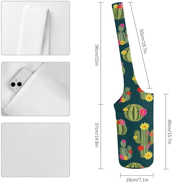 Aiyoolee Yoga Mat Bag for Women with Large Pocket, Yoga Gifts Accessories with Adjustable Shoulder Strap for Workout Stuff