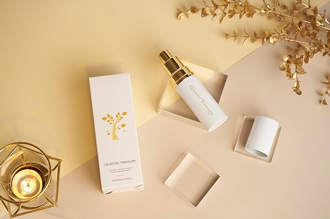 Blessed Floral Essence Spray - Celestial Shield - Distilled Liquid from Five Elements Vitality Aqua with Sacred Plant Concoction - Skin Comfort, Protection Aura, Resillience - 30ml