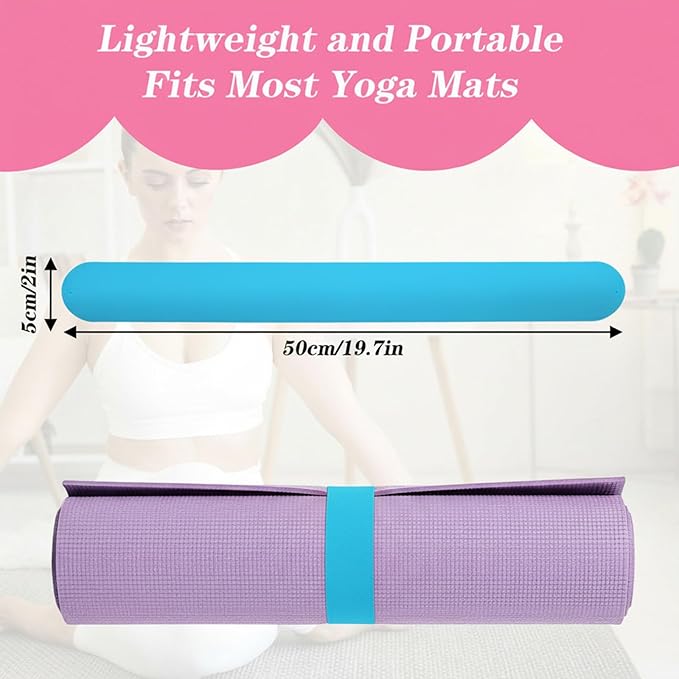 APLZGMG Yoga Mat Strap, One Snap Yoga Mat Slap Band for Keep Mats Tightly Rolled, Elastic One Snap Straps Band