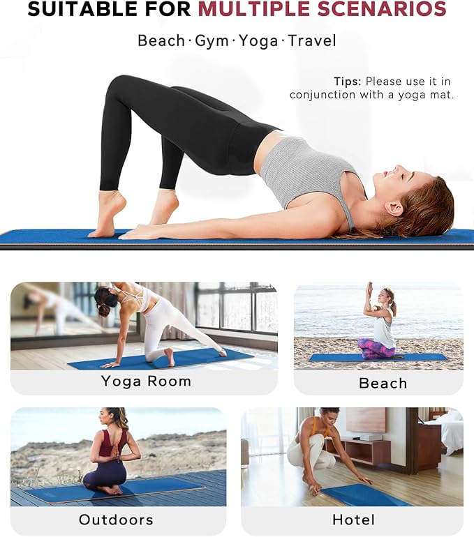 HAPBEAR Hot Yoga Towel - Non Slip Yoga Mat Towel with Grip Dot, Super-Absorbent, Soft Microfiber Towel for Hot Yoga, Pilates and Fitness