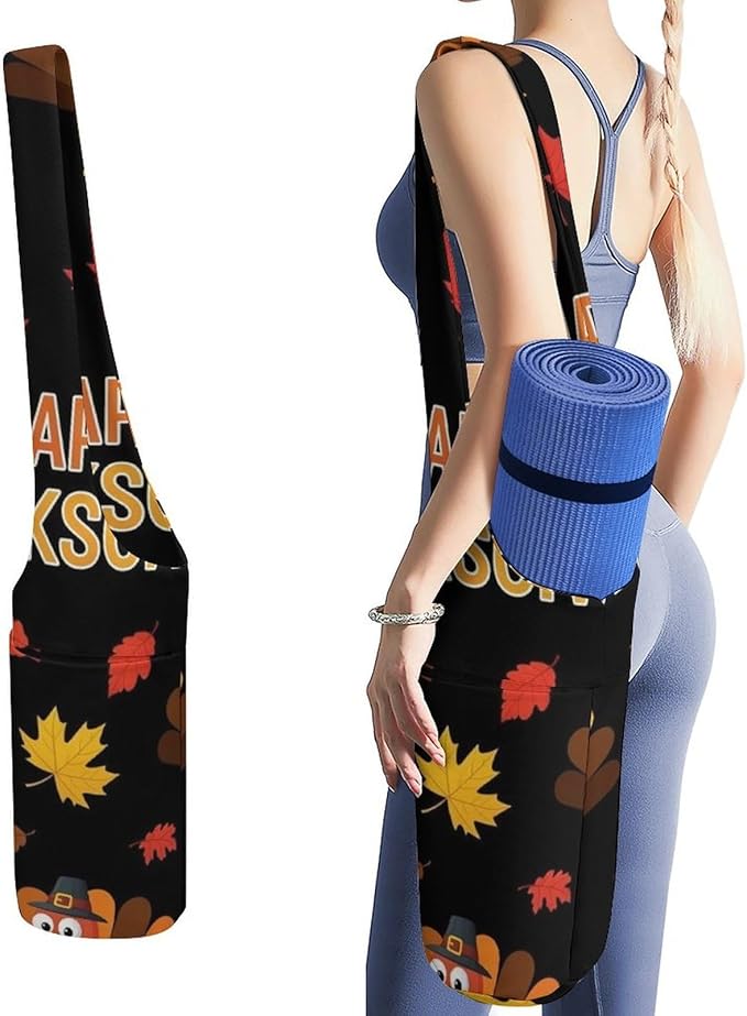 Aiyoolee Yoga Mat Bag Large Tote Carrier Holder with Water Bottle Pocket Yoga Bags